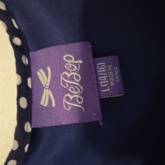 BeBop, Mini Dress, Child's Lg 14/16, Navy, Striped, Polka Dot, Ruffled, Tank - Picture 3 of 10